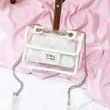 Brand transparen chain flap bag for women Shoulder Bag Jelly Candy Color girls Crossbody Bag mini walle Fashion Handbag