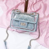 Brand transparen chain flap bag for women Shoulder Bag Jelly Candy Color girls Crossbody Bag mini walle Fashion Handbag
