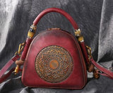 Original 100% Genuine Leather Bag Retro Cowhide Women Handbags Luxury High Quality Vintage Manual Crossbody Hobos Bags