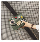 Fashion Women Bags Leather Wave Chain Women Shoulder Bags Casual Flap Girl Small Messenger Bags for Women PT1099