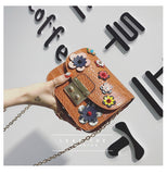 Fashion Women Bags Leather Wave Chain Women Shoulder Bags Casual Flap Girl Small Messenger Bags for Women PT1099