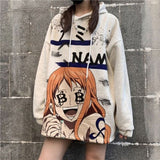 Anime ONE PIECE Roronoa Zoro Nami Cosplay Costumes Sweatshirt Couples Pullover Women Men Sportswear Hooded Jacket Hoodies