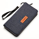 New Brand Men Wallets High Capacity canvas Clutch walle banknote clip Coin Purse Male Wri Strap phone Wallet