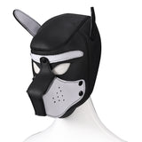 Padded Rubber Role Play Dog Mask Puppy Cosplay Full Head with Ears 9 Colors