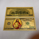 God Christ Jesus Gold Banknote Gold Foiled Plastic Card Collectibles Art Commemorative Coin For Souvenir Gift