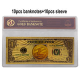 Litecoin 24K Gold Banknote Physical Commemorative LTC Crypto Coin collectable golden cards Digital currency creative gifts