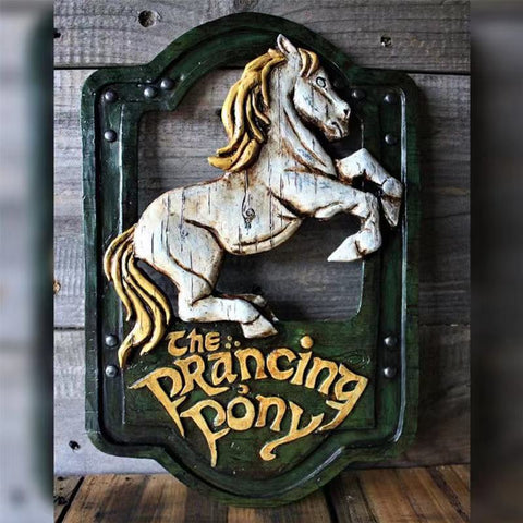 Longma Resin Crafts Modern Home Wall Art Decorations Lord Of The Rings The Prancing Pony And The Green Dragon Pub Signs Set