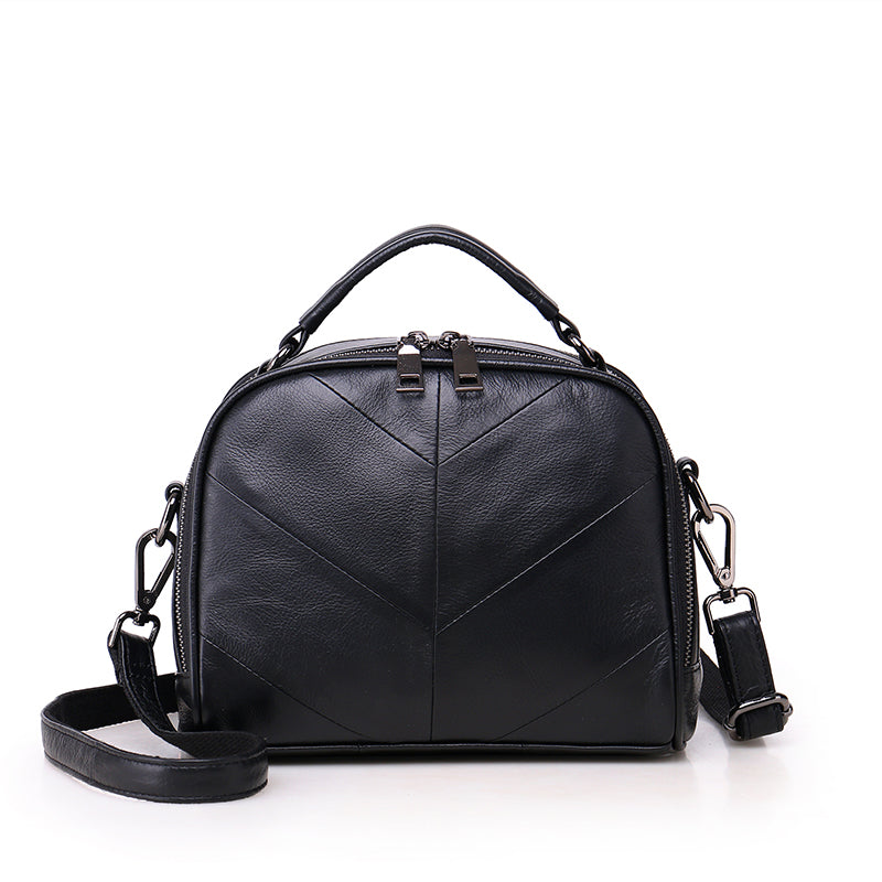 New Real Cow Leather Ladies Women Genuine Leather Handbag Designer Vintage Bag Black High Quality Shoulder Bag Bolsas Femininas