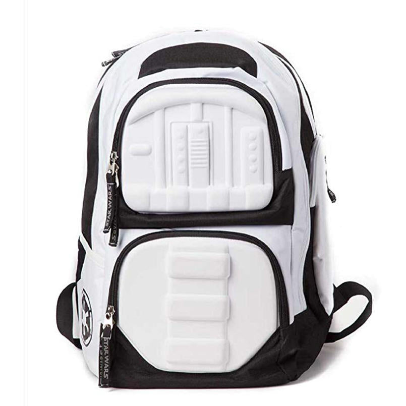 New! Star Wars Backpack scho bag Star Wars Stormtrooper molded 3d Movie Games Class backpack
