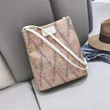 New Summer Beach Women Handbag INS Popular Female Casual Straw Bags Large Lady Travel Shoulder Bag Handmade Knitted Tote SS3344