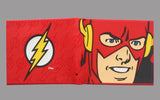 New Superhero The Flash Red Bifold Walle Cartoon PVC Shor Purse Card Photo Holder Wallets 4.5*3.6 inch
