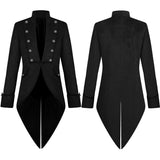 Velet Medieval Jacket Long Sleeve Steampunk Victorian Costume For Men TailCoat Vintage Wedding Suit Nobel Cosplay