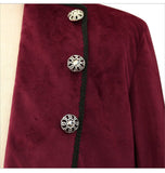 Velet Medieval Jacket Long Sleeve Steampunk Victorian Costume For Men TailCoat Vintage Wedding Suit Nobel Cosplay