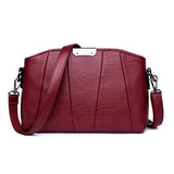 New Vintage Women PU Leather Handbags Ladies Elegan Charming Sof Bag Unique Designer Female Shoulder Messenger Bags