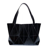 New Women Bags Luminous Geometry Shoulder Bags Diamond Totes Messenger Bag Women Laser Folding Handbags Female Purse sac bolso
