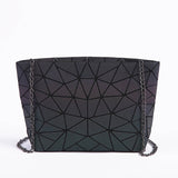 New Women Chain Shoulder Bag Luminous sac Bao Bag Fashion Geometry Messenger Bags Plain Folding Crossbody Bags Clutch bolso