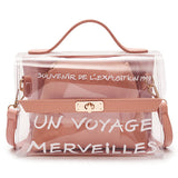 New Women Transparen Bag Satchel Handbag Clear Jelly PVC Bag Candy Color Tote Bag Designer Purse B Crossbody Shoulder Bag