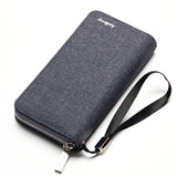 New brand canvas men's walle zipper long phone clutch bag fashion high quality guarantee purse coin card wallet