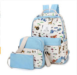 New casual women backpack canvas Korean scho bags travel backpacks for teenage girls preppy style dots women bag set