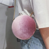 New suede Swee ladies wild Fashion Female Handbags Quality chain shoulder Messenger bag Round Female bag Mini Phone bag-15