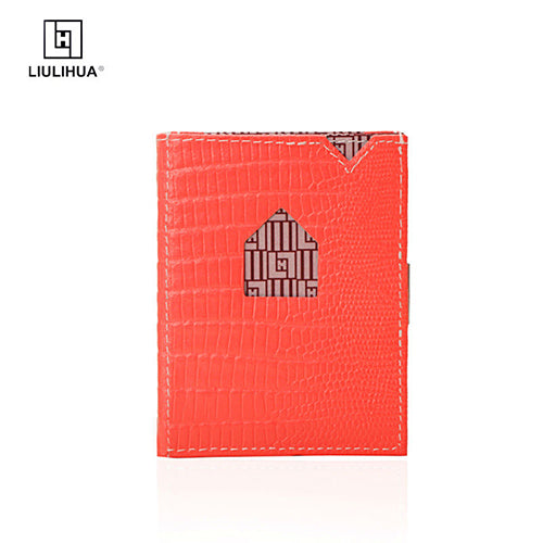 New trendy men's 3 fold walle genuine leather walle High quality magic wallets multifunctional card holder Quick Card Access