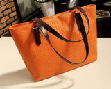 New winter fashion handbags High quality PU leather Retro minimali shoulder bag large capacity Female bag embossed
