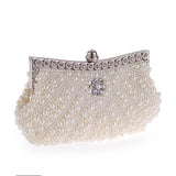 Nig Club Evening Shoulder Bags Women Fashion Rhinestone Small Clutch Purse Bags Beaded Pearl With Chains
