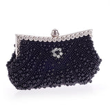Nig Club Evening Shoulder Bags Women Fashion Rhinestone Small Clutch Purse Bags Beaded Pearl With Chains