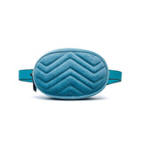 NoEnName_Null High Quality Leather Wai Fanny Pack Women Leather Velve Bel Zipper Wai Bag Travel Walle Beach