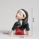 Nordic Home Decor Girl Design Resin Figure Statue Living Room Decor Office Decoration Bedroom Decoration Accessories Girl Gifts