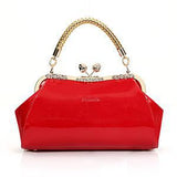 Nude Color Pink Bags Women Bag 2018 New Female Beige Evening Clutch Bridal Tote Female Red Paten Leather Wedding Handbag Purse