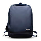 Men Backpack Korean PU Leather 14 inch Laptop Leather Shoulder Bags Fashion Stree Office Scho Brand Blue Black Bag