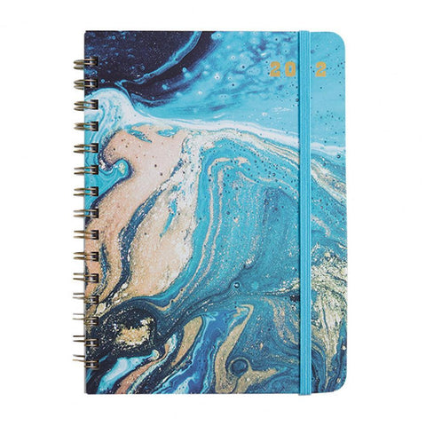Ocean Theme A5 2022 Planner DIY Paper Time Management Skill Schedule Book for School Notebook Planner Organizer