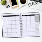 Office Planner 2022- 2023 Monthly Calendar Black -9 x 11 Time Management Personal Planner Hard PVC Cover with Spiral