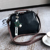 Oil Wax Leather Bags for Women 2018 Vintage Doctor Messenger Bags Handbags Women Famous Brands Solid Shoulder Tote sac a main