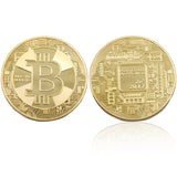 One Bitcoin Gold Foil Banknotes Virtual Money Btc Coin Metal Desktop Ornament Coenyerfiet Money Fun Party Game Money Gift
