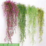 One Piece Wall Mounted Osier Rattans Plant Plastic Wicke Bracketplant Vine Fake Greenery for Home Artificial Decorative Flowers