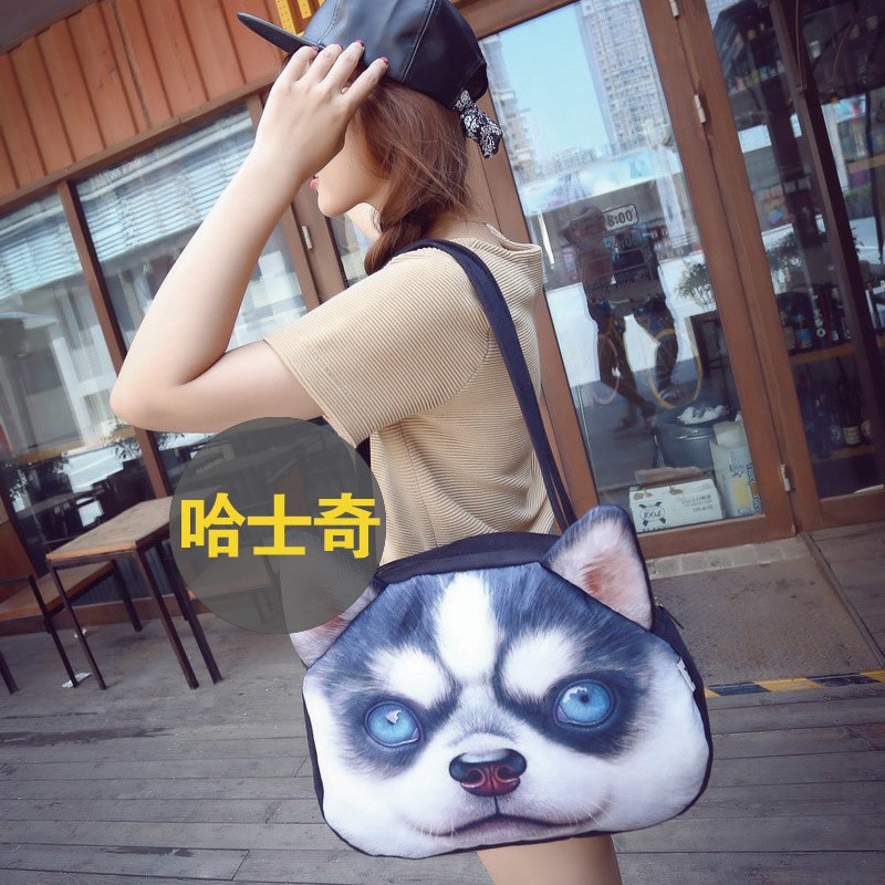 Original Retro Cartoon Anim Bags Dog Personalized Tote Bag Women's Fashion Handbag 3D Printed Ca Shoulder Bag 2016