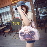 Original Retro Cartoon Anim Bags Dog Personalized Tote Bag Women's Fashion Handbag 3D Printed Ca Shoulder Bag 2016