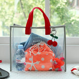 Women Clear Transparen Handbag Totes Shoulder Bag Large Capacity Jelly Bags For Ladies Beach Bag Female Summer Bohemian