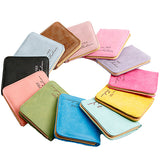 PU Walle Women Coin Purse Solid Color Hasp Long Zipper Clutch Walle Leather Women Small for Credi Cards Bags Wallets