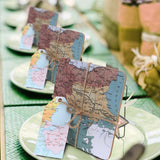 OurWarm Wedding Souvenirs Gifts for Guests Map Cork Coasters Travel Theme Wedding Gifts Square Coasters Wedding Table Decoration