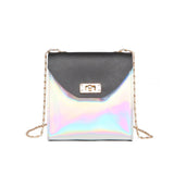 2018 Japan Woman Bag PVC Plating Color Mobile Package Small Female Concise Chain Fresh Literature Crossbody Bags