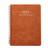 PU Leather 2022 Agenda Weekly Monthly Planner Organizer Daily Office Life Record School Supplies Notebook Improve Efficiency