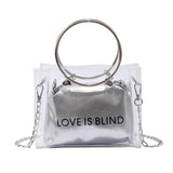 PVC Mini Chain Bag Female Laser Transparen Shoulder Crossbody Bag Simple Women Bags Shopping Tote Design Women Messenger Bags