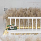 Pampas Grass Decor White Color Fluffy Natural Dried Flowers Bleached Bouquet Boho Vintage Style For Wedding Home Christmas Decor