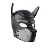 Party Masks Pup Puppy Play Dog Hood Mask Padded Latex Rubber Role Play Cosplay Full Head+Ears Halloween Mask Sex Toy For Couples