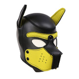 Party Masks Pup Puppy Play Dog Hood Mask Padded Latex Rubber Role Play Cosplay Full Head+Ears Halloween Mask Sex Toy For Couples