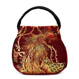 Peacock Embroidery Ethnic Small Bag Phone Case Pouch Women Canvas Retro Handbag
