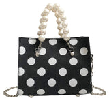 Pearl Bag Women Chain Shoulder Bag Pearl Crossbody Bag Handbags Messenger Wave Poin Bag Bolsas De Mujer #xqx